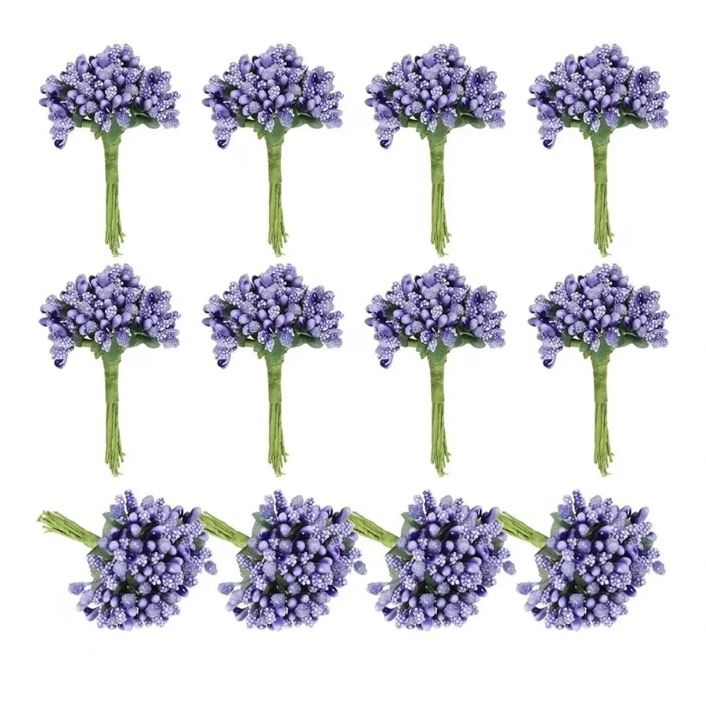 144 Pcs Mini Matte Handmade Artificial Flowers for Wedding Home Decor DIY